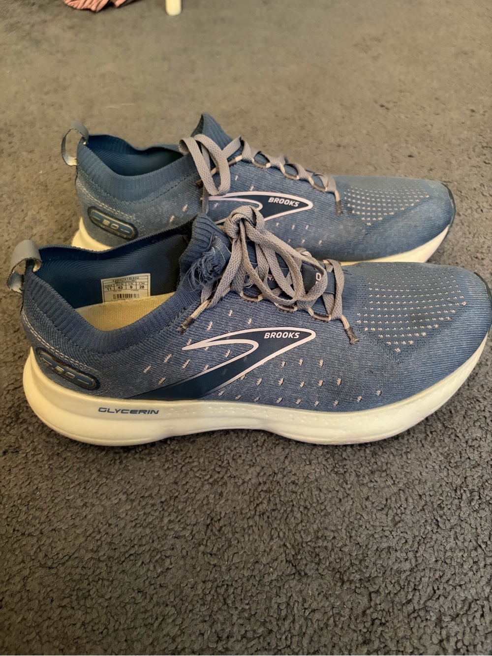 Brooks Glycerin Women’s Running Shoes - Denim Blue and White